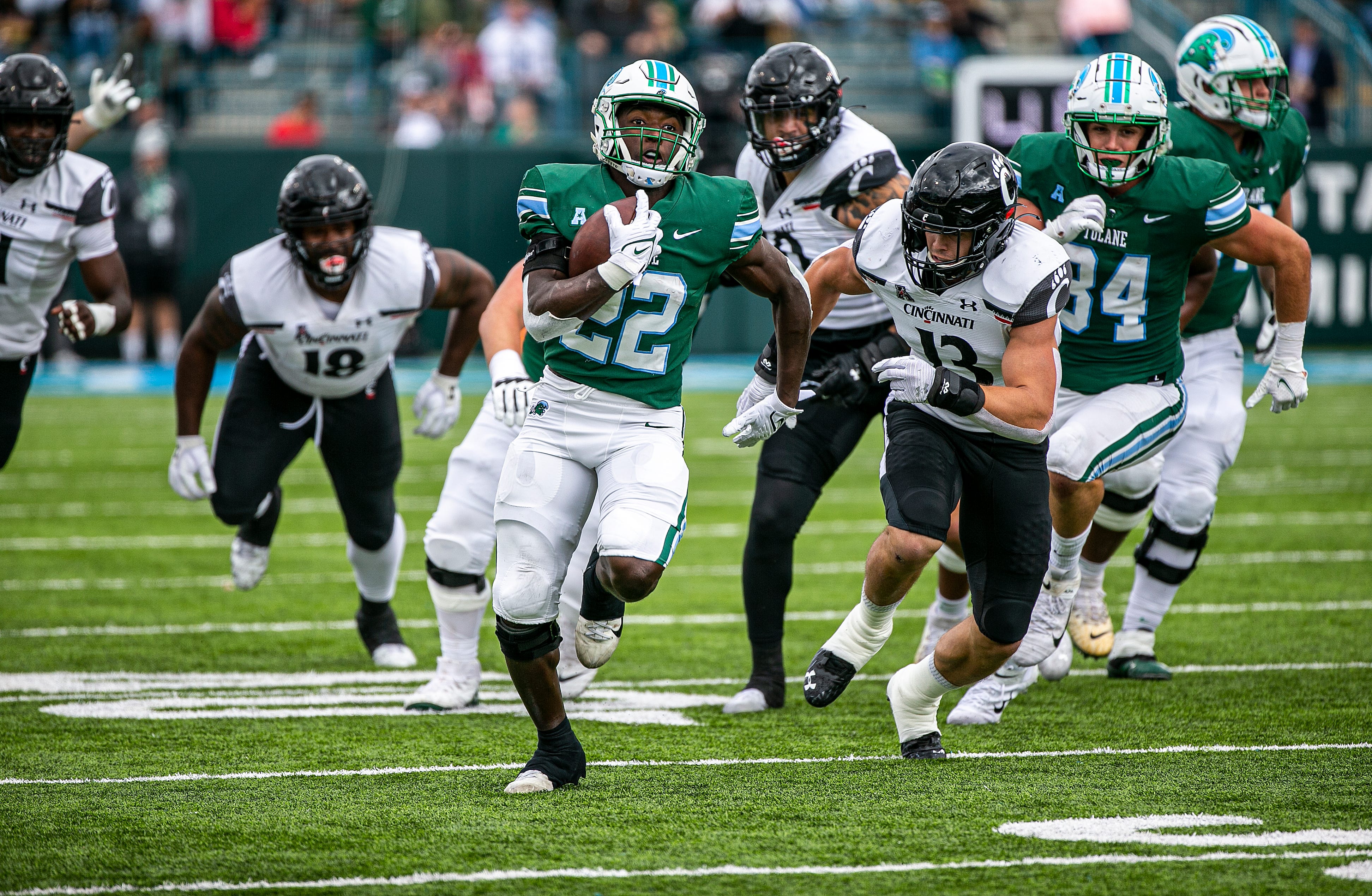 Tyjae Sanders Cincinnati game - Tulane